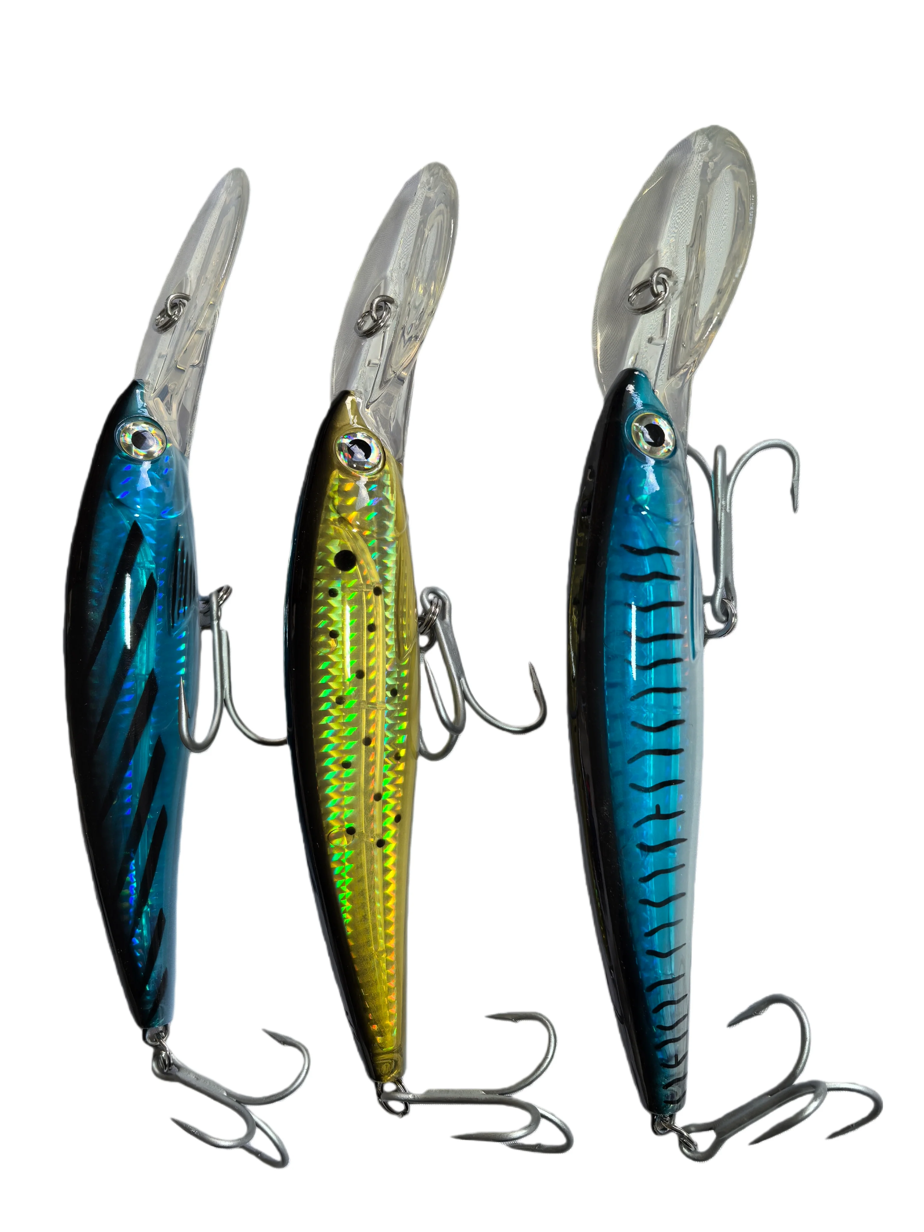 3 x Deep-Diving Trolling 16cm Hard Body Lures Fishing