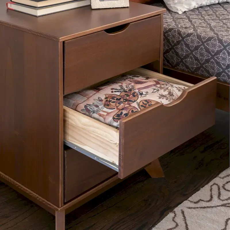Purcell Pine Wood 3-Piece Bedroom Set with 6-Drawer Dresser and 3-Drawer Nightstands (Set of 2)