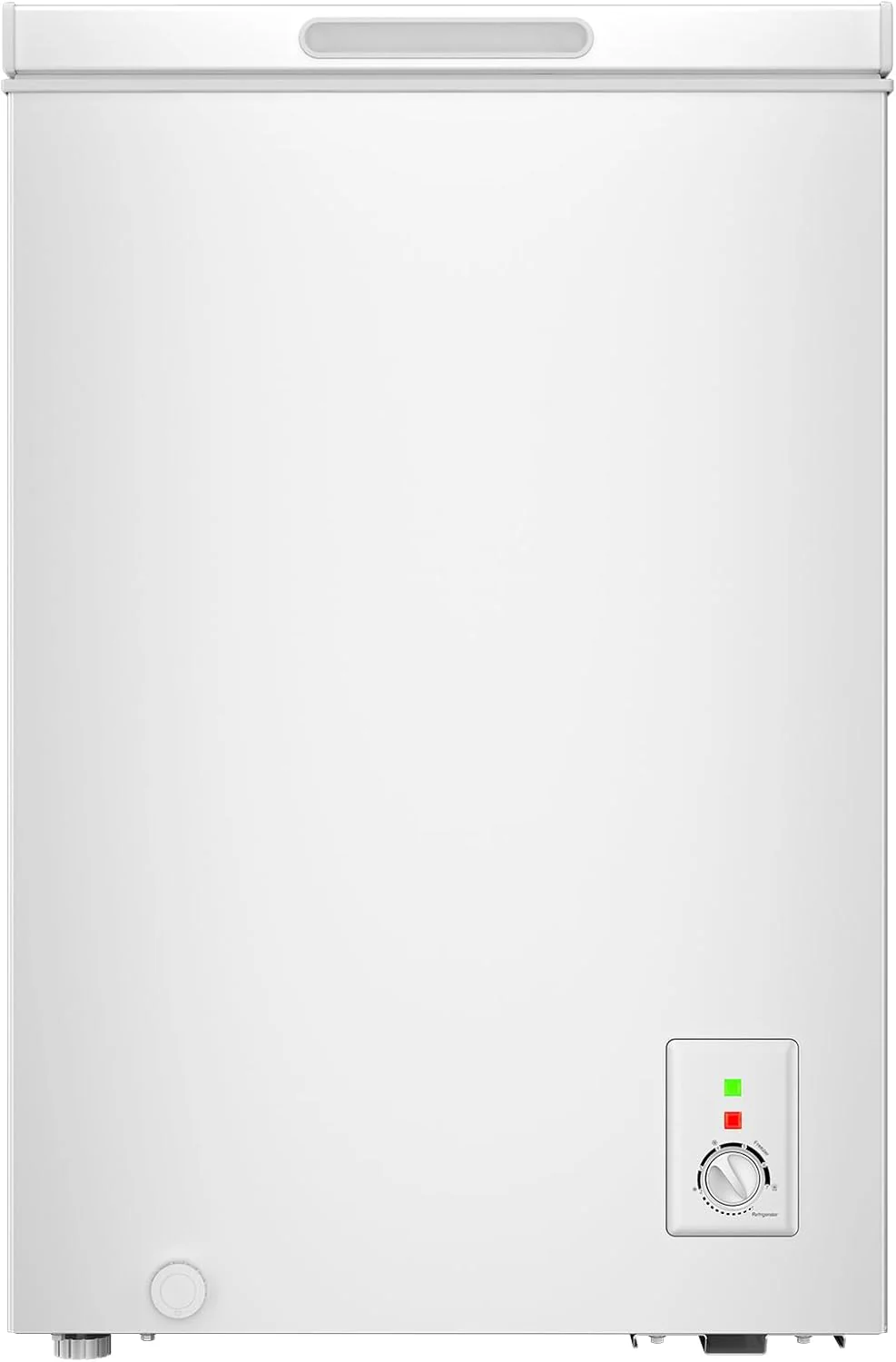 CHiQ FCF98DE Congelatore a pozzetto 99 L, 54,5 x 47,6 x 83,5 cm, congelamento 4 stelle, controllo termostatico, cestello in filo, porta bilanciata, silenzioso, bianco