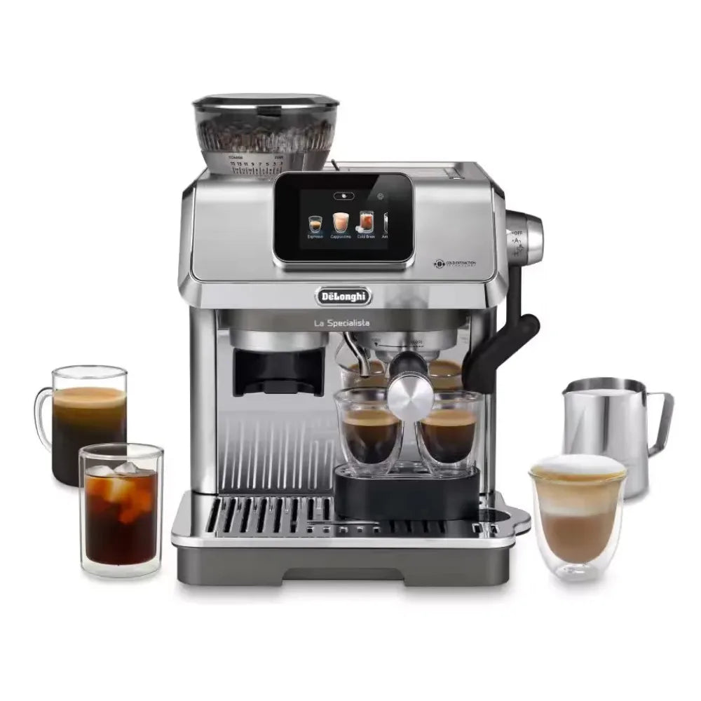 Delonghi La Specialista Touch Manual Pump Bean to Cup Coffee Machine - Stainless Steel | EC9455.M