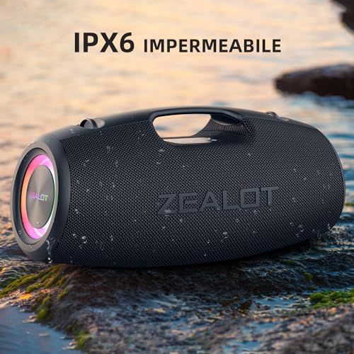 ZEALOT Bluetooth Altoparlante Impermeabile Campeggio