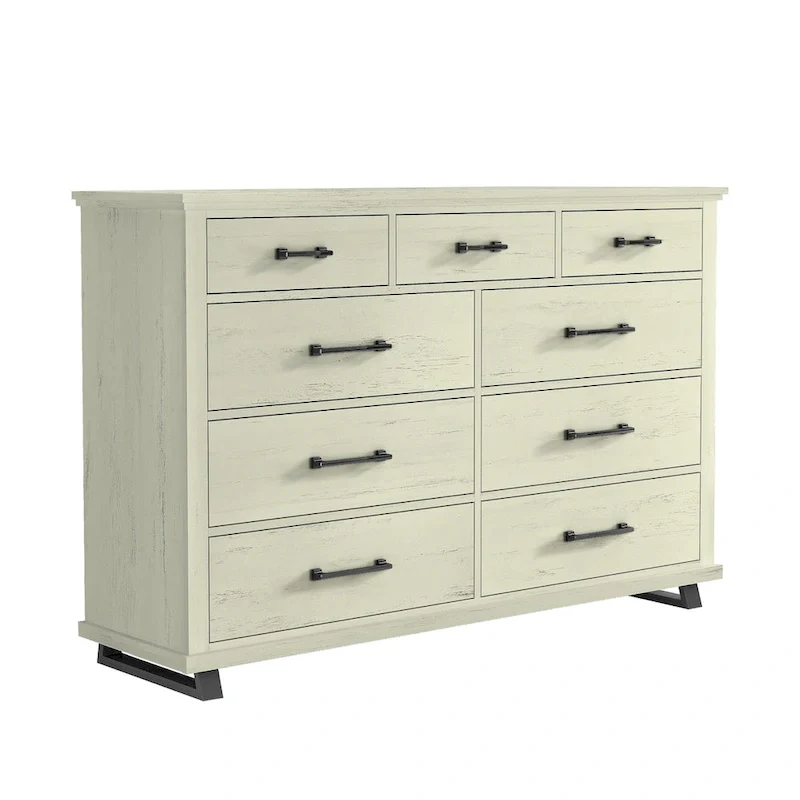 Farmhouse 4-Piece Bedroom Set - 2 Nightstand, 1 Chest and 1 Dresser
