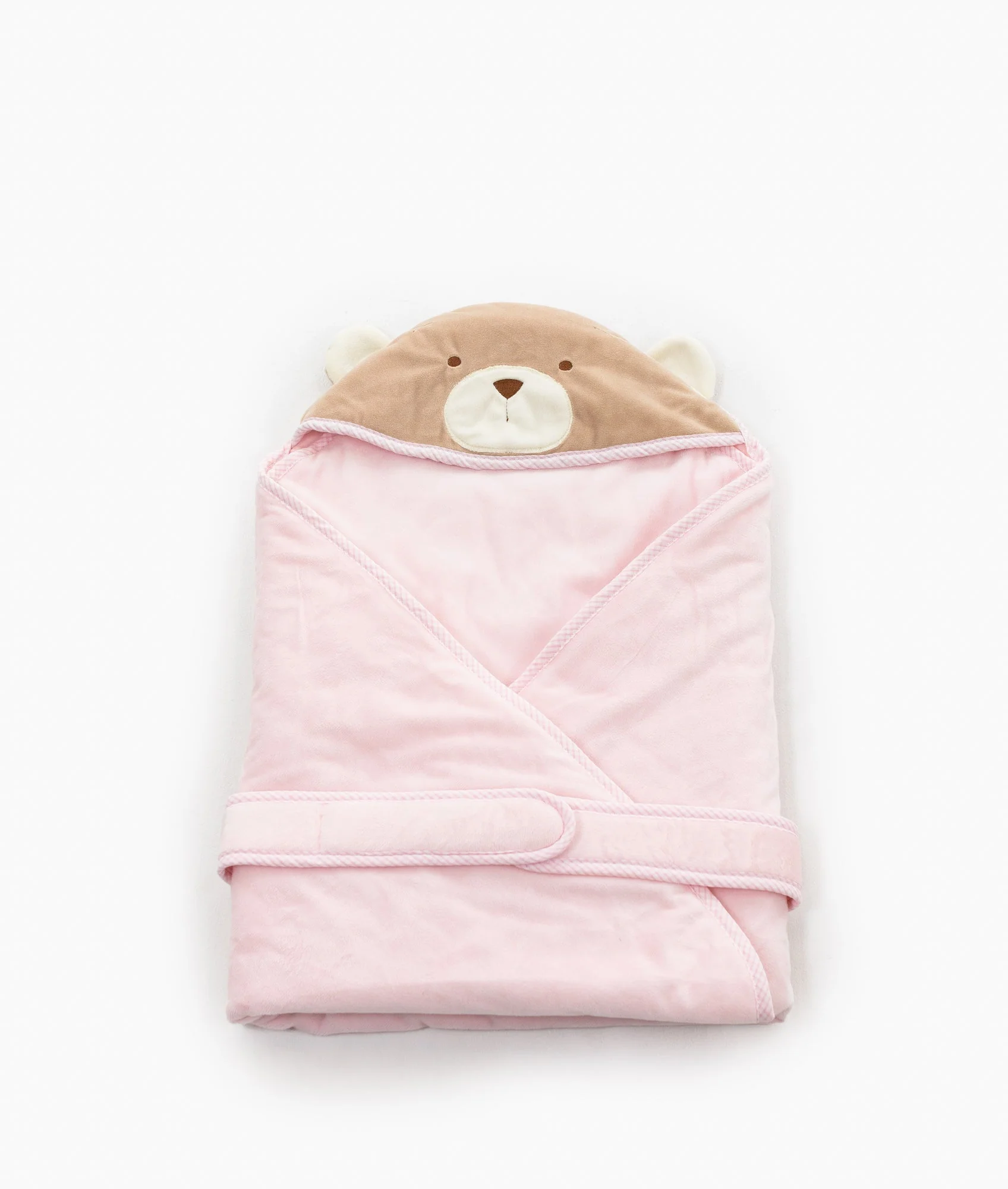 Hooded Baby Swaddle | Pink