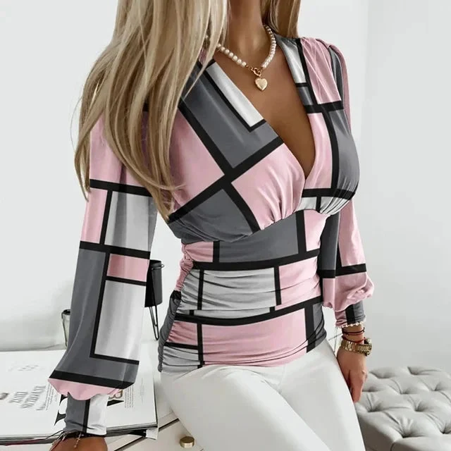 Women��s Puff Sleeve Blouse Elegant Long Sleeve Design