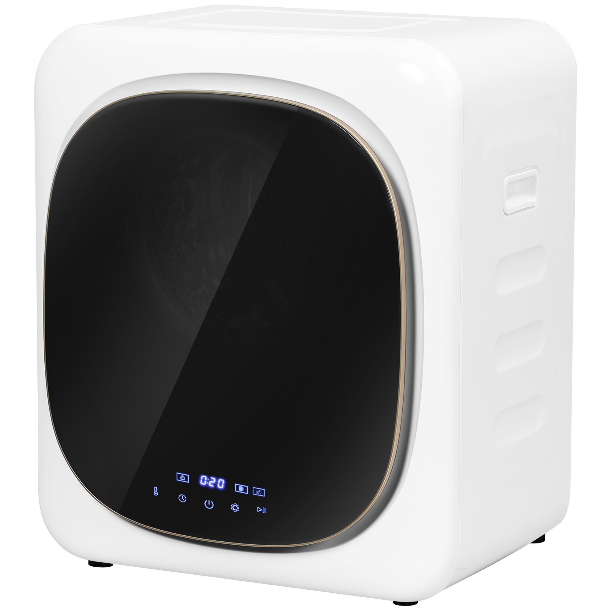 Wasdroger met UV-Desinfectie, Compact Ontwerp, 4 kg Capaciteit, Roestvrijstaal, Wit