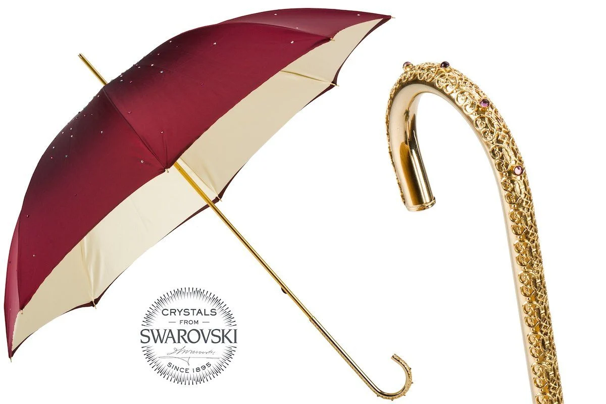 Swarovski? Burgundy Umbrella, Double Cloth