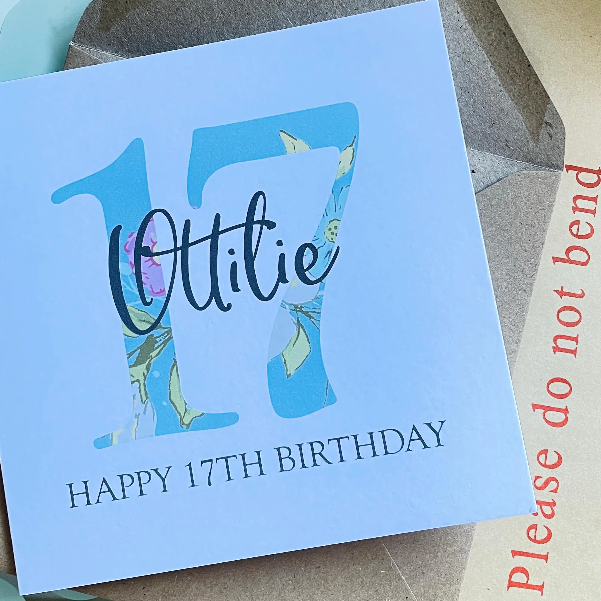 Personalised 17th Birthday Card ? Girl's 17 Birthday Card ? Girls 17th Birthday Card ?