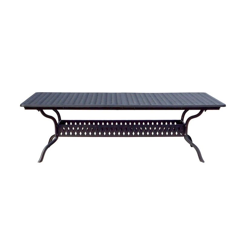 Nassau 11-Piece Patio Dining Set (with 2 Swivel Rockers) and 42 x 92 / 42 x 120  Rectangular Extension Dining Table