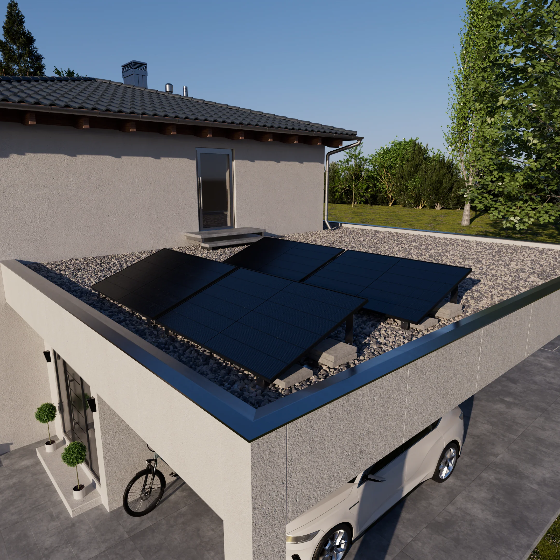 leines kraftwerk Quattro XL - 2000Wp Balkonkraftwerk mit Speicher Anker SOLIX Solarbank 3 Pro