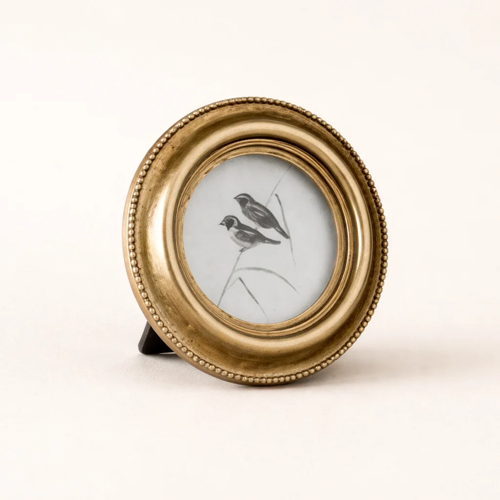 Round Resin Beaded Photo Frame