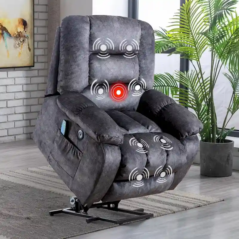 Power Lift Assit and Massage Recliner Chair for Elderly
