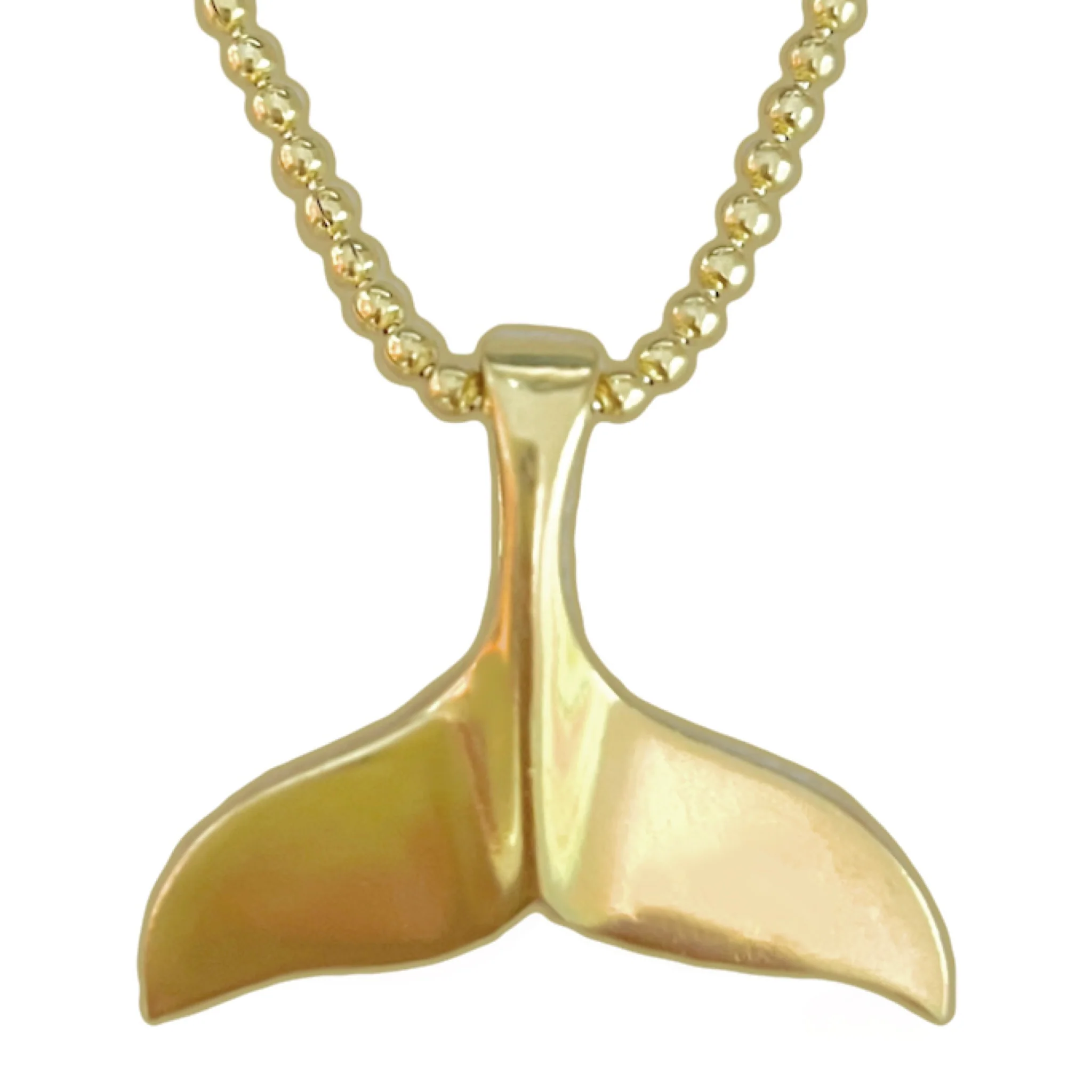 Laihas XLarge Gold Whale Tail Necklace
