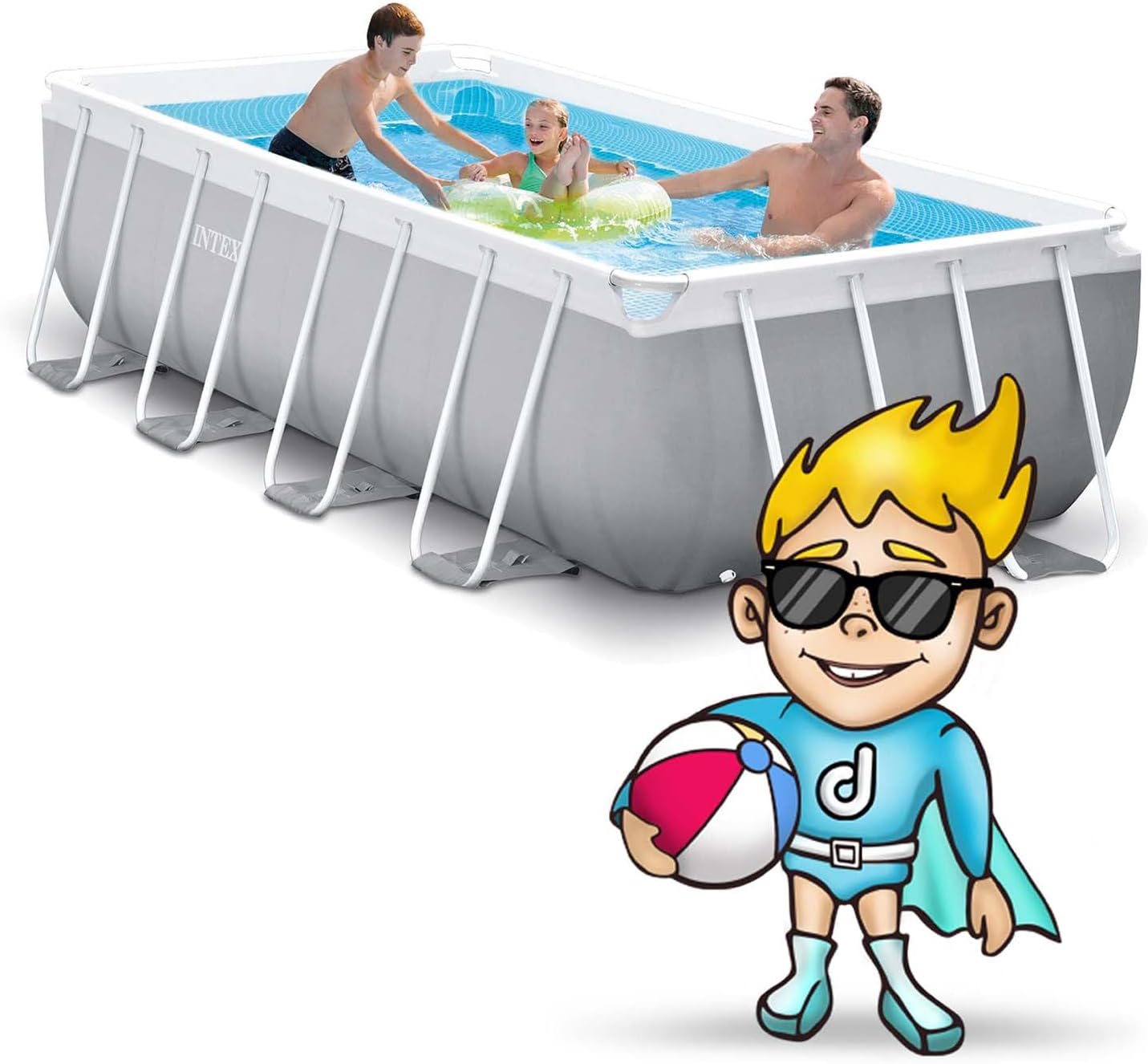 4M X 2M X 1M Prism Frame Rectangular Pool Set