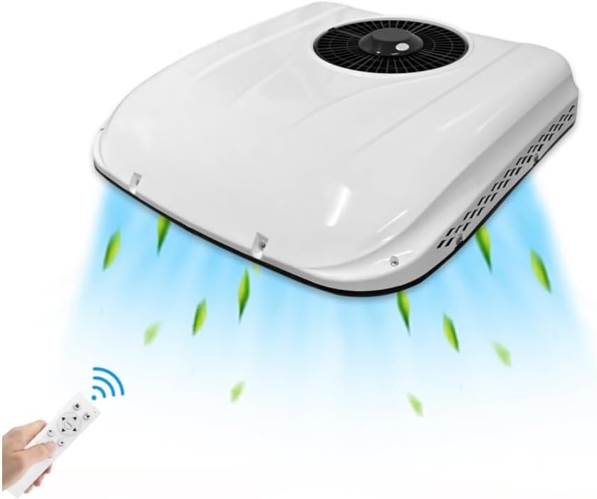 12V Dachklimaanlage für Wohnmobile,12V Klimaanlage,8000BTU elektrische Standklimaanlage, geräuscharmer Betrieb,geeignet für Wohnmobile, Reisemobile, Lkw, Geländewagen, SUV, Busse