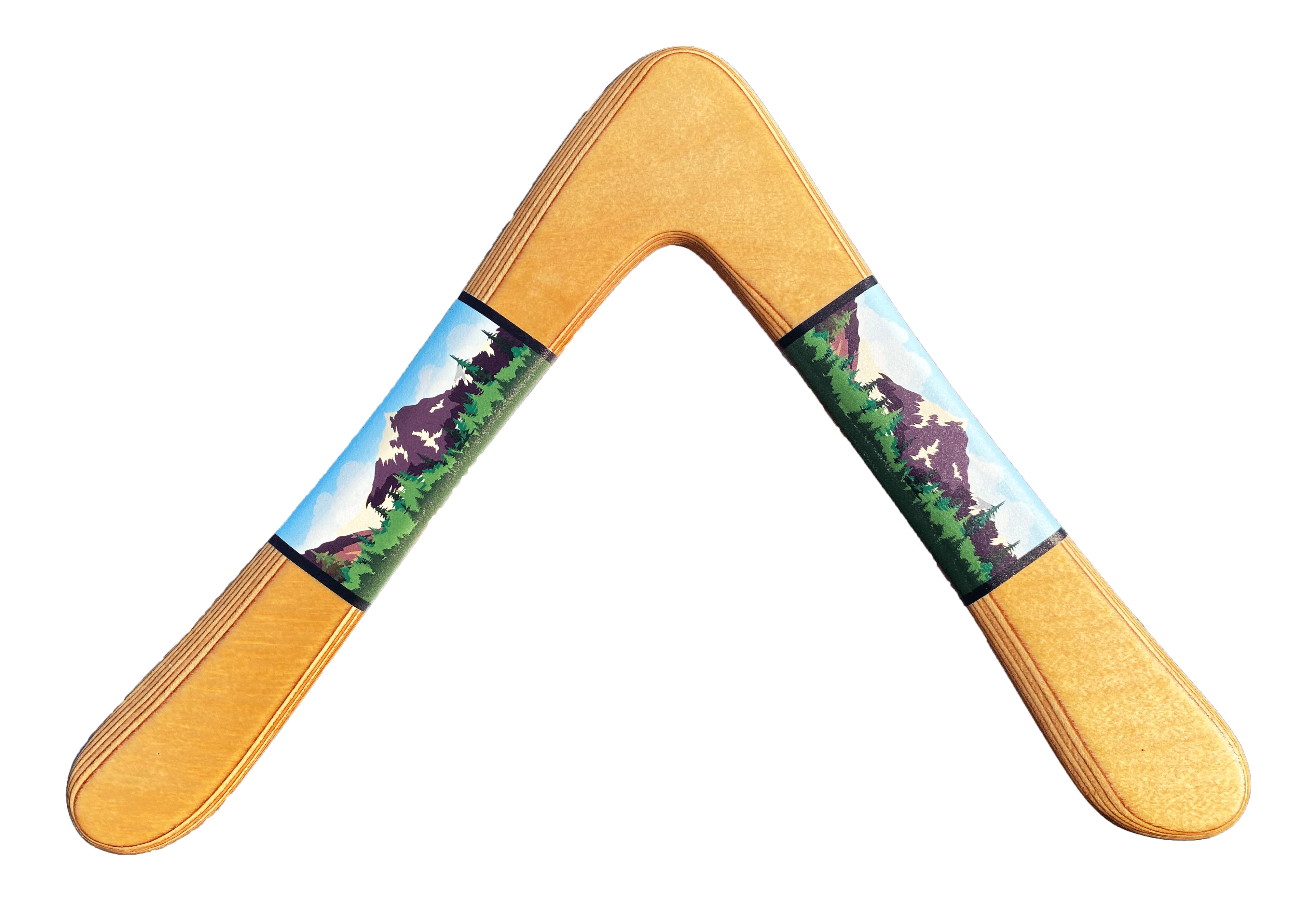 Crested Butte Wooden Boomerang - Great sport boomerang for beginners