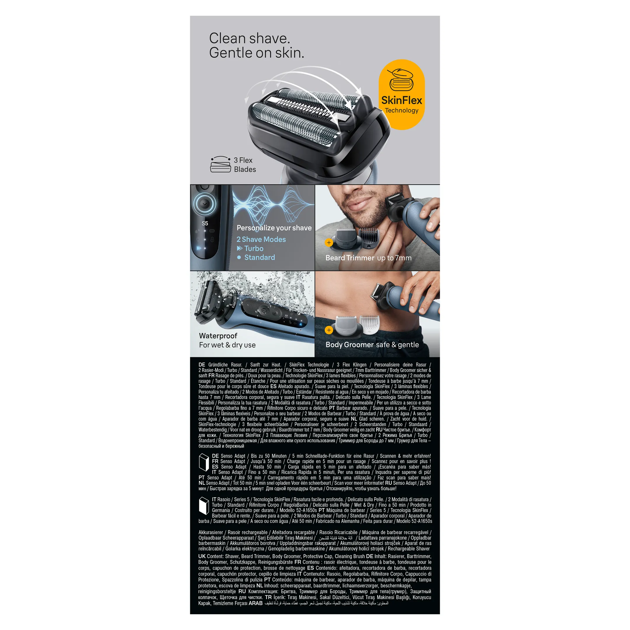 Braun Elektrisch scheerapparaat Series 5 52-A1650s