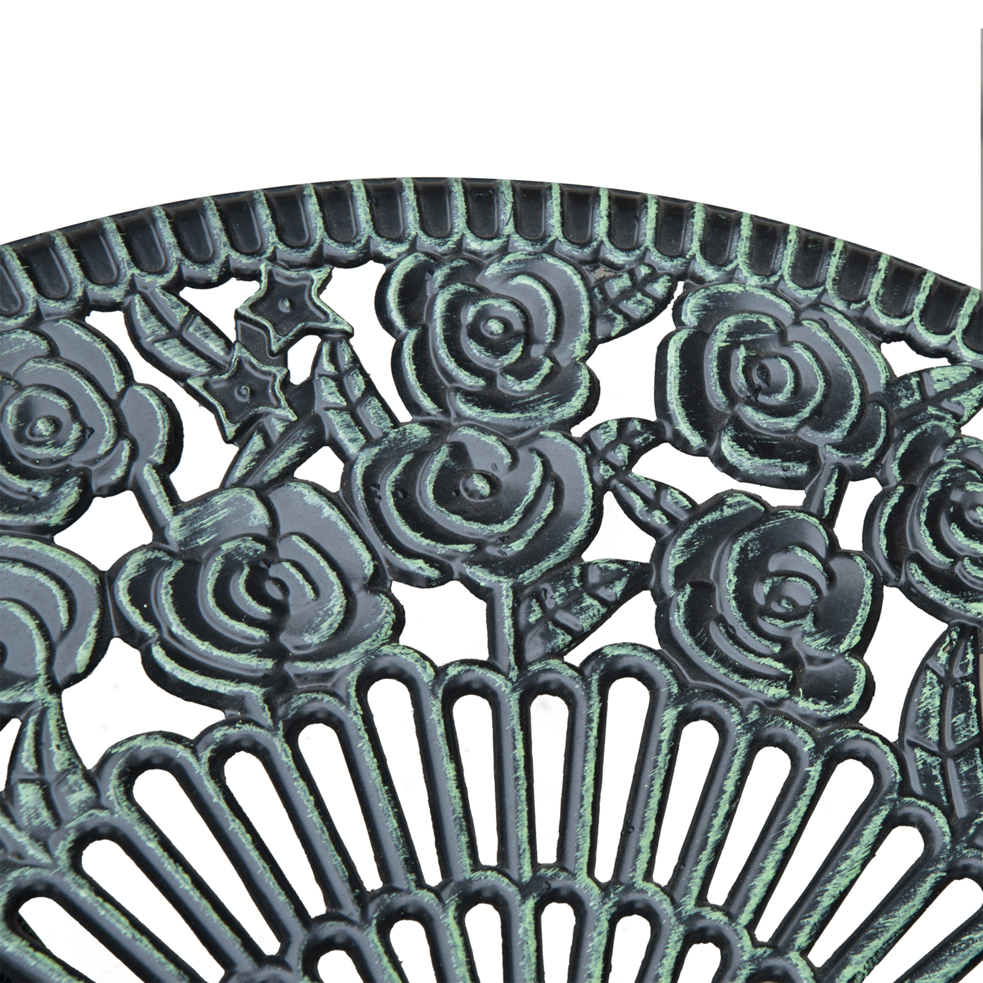 3-delige bistroset Balkonset tuinmeubelen balkon gegoten aluminium antiek groen