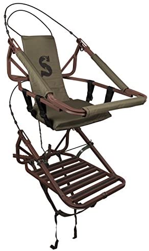 Summit Viper SD Climbing Treestand &ndash; Lightweight Aluminum, Foam Padded Seat, 300 lbs Capacity, Includes Safety Harness