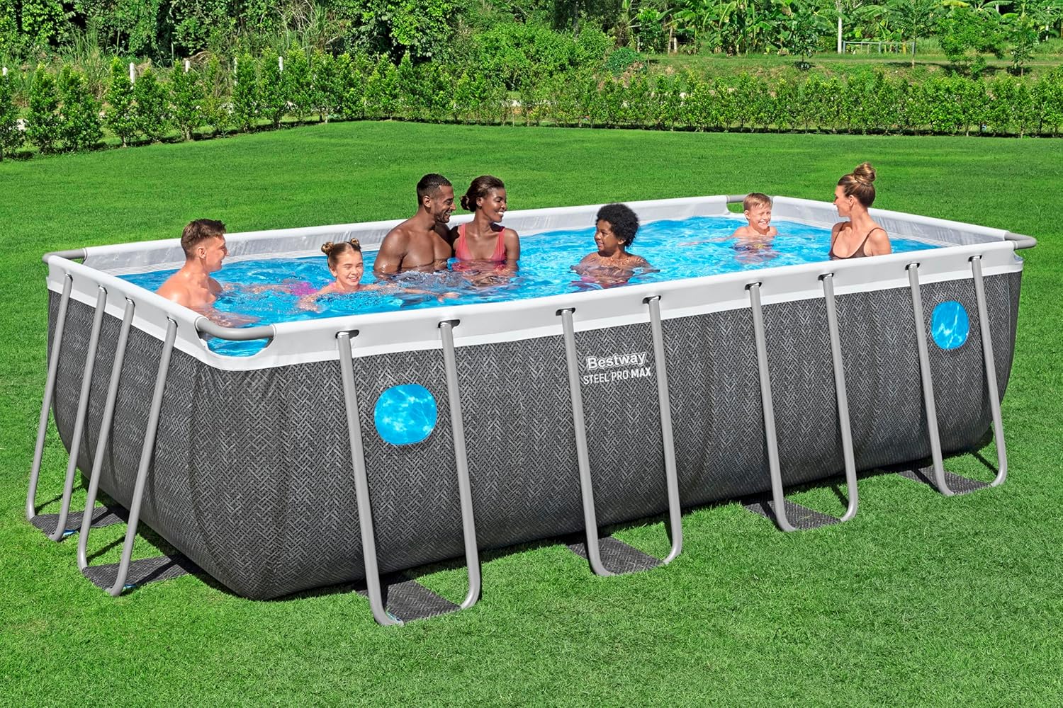 Bestway Juego de Piscina Rectangular Splashview de 16' x 8' x 48