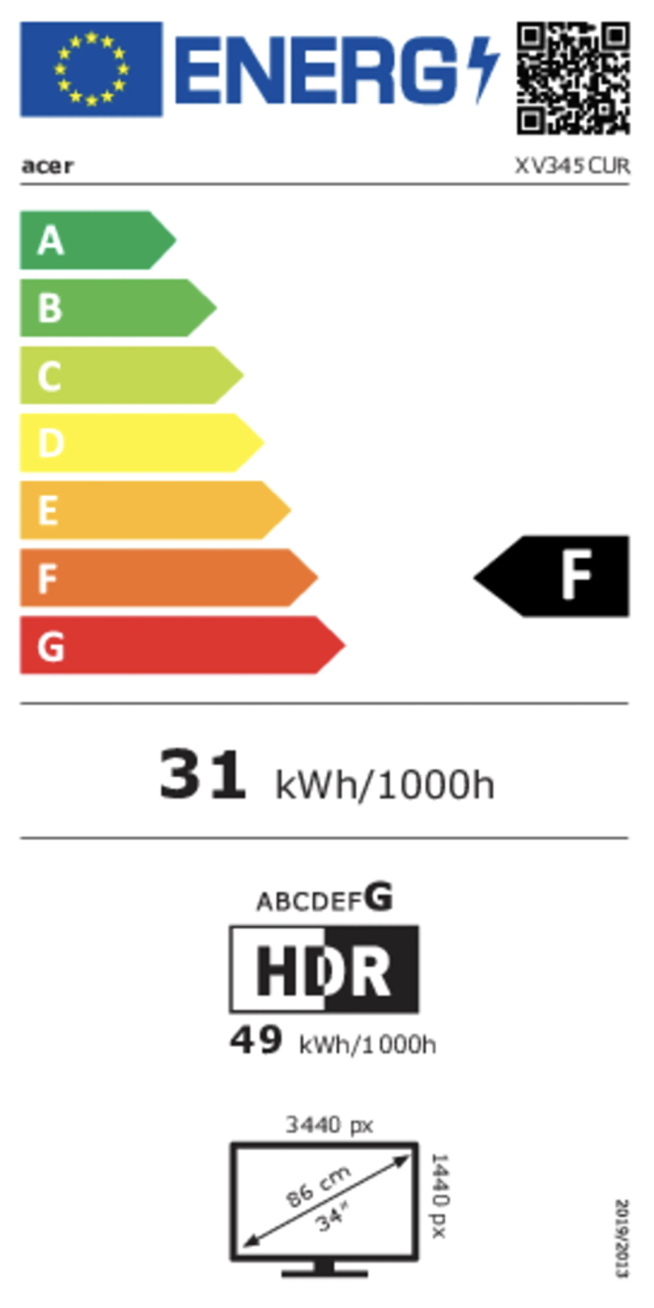 Acer Nitro XV5 XV345CURV