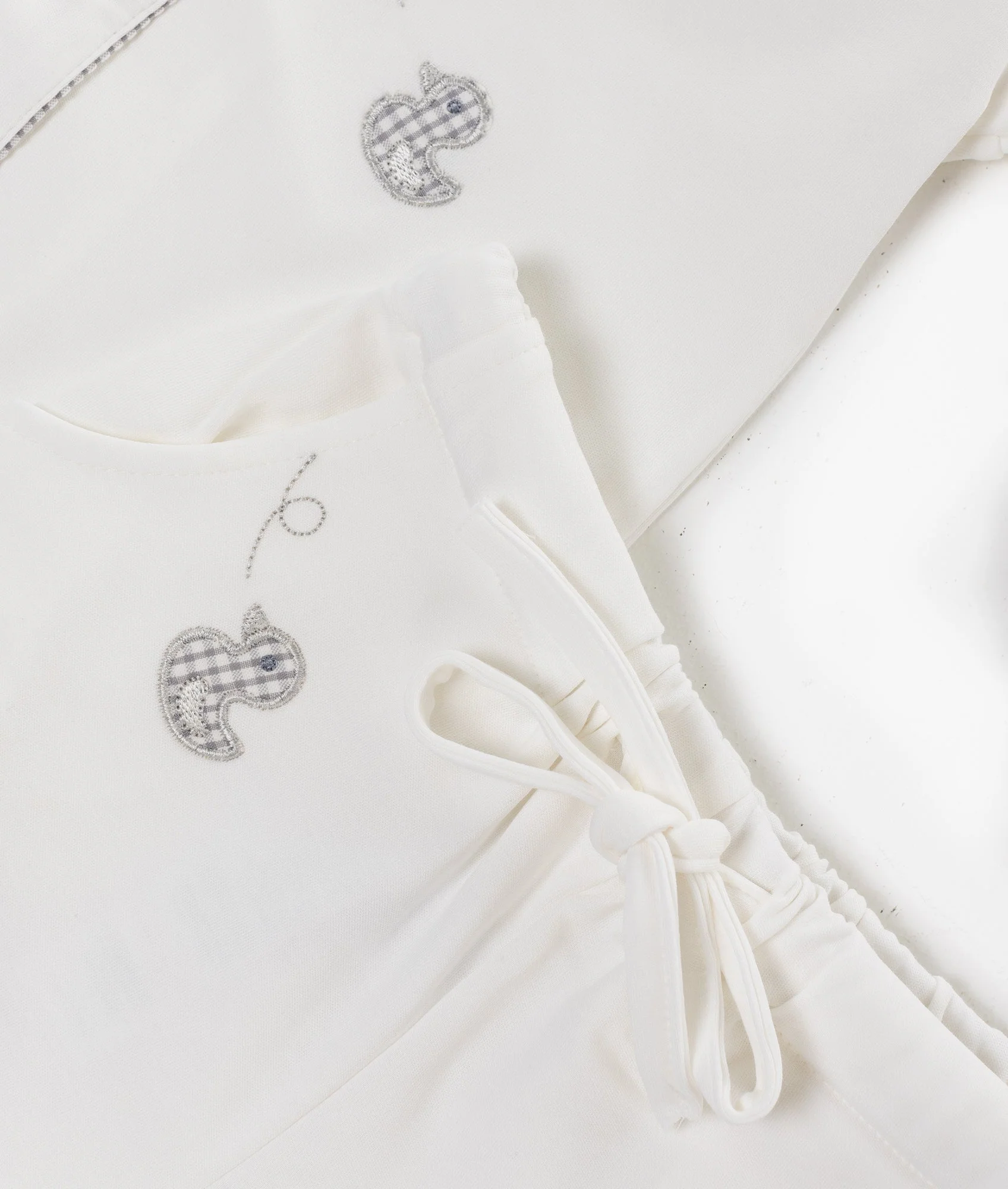 Toddler Pyjama Set | White & Grey