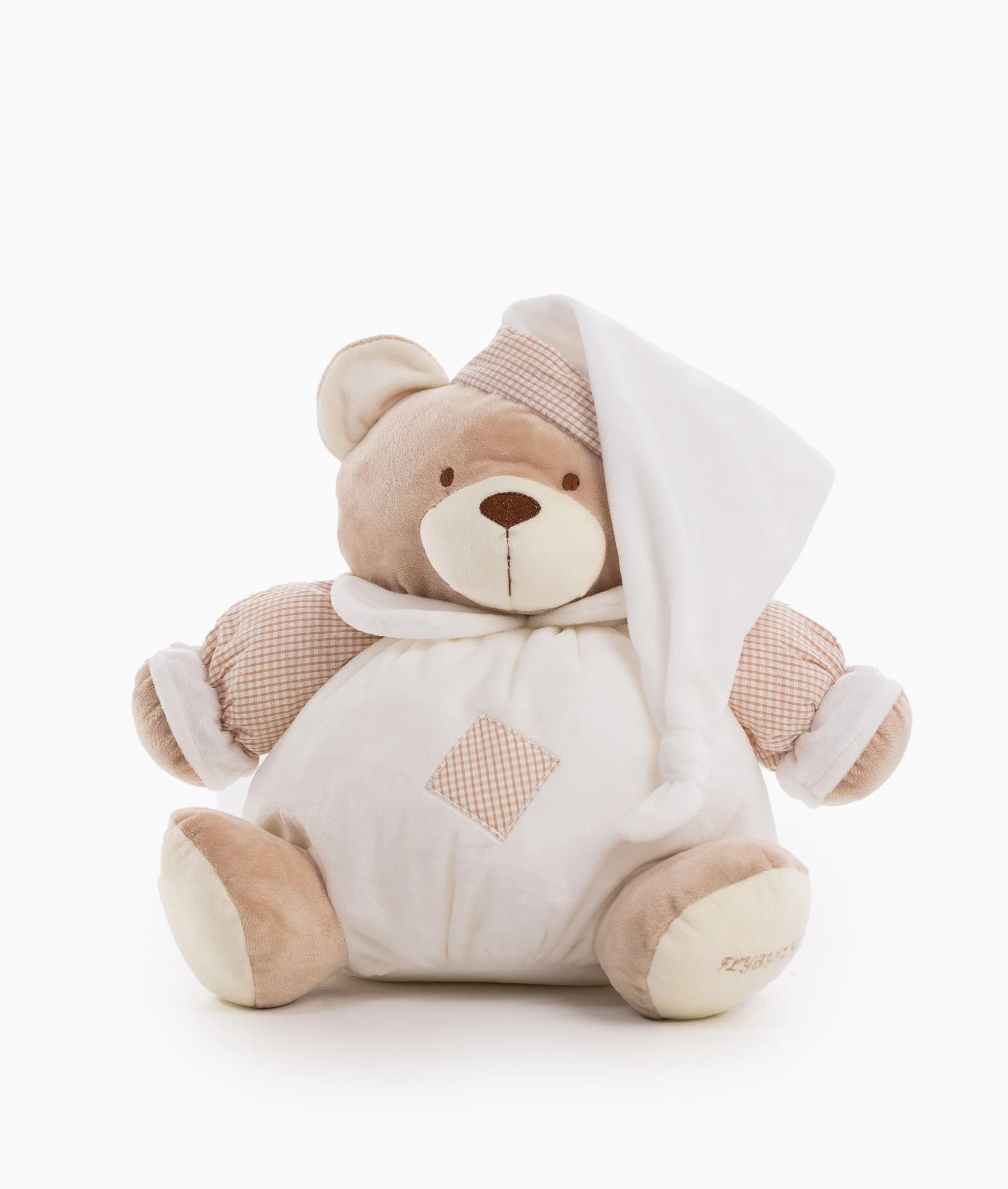 Teddy Ball Bear | White & Beige