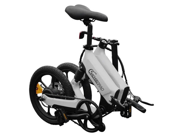 E-Bike Faltrad, Folding Race Bike F12, Klapprad, 16 Zoll, Titansilber