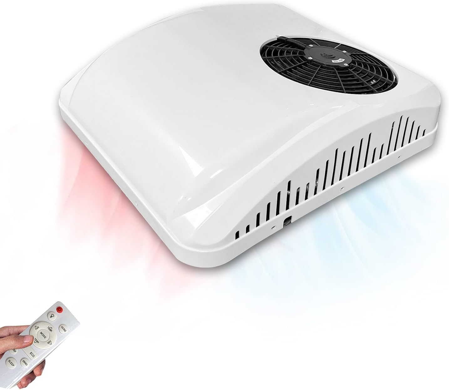 12V Rooftop RV Klimaanlage, 8800BTU 12 Volt elektrisches Parken Klimaanlage, passend für LKW, Wohnmobile, Anhänger, Traktoren, Parkklimaanlage, schnelle Kühlung, Bus,Boot, Wohnmobil,Van