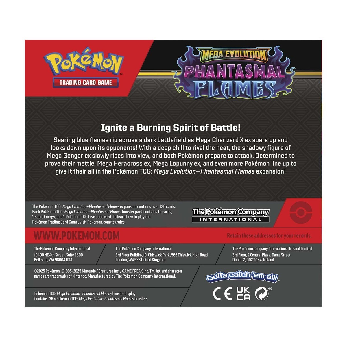 Pok��mon TCG: Mega Evolution-Phantasmal Flames Booster Display Box (36 Packs)