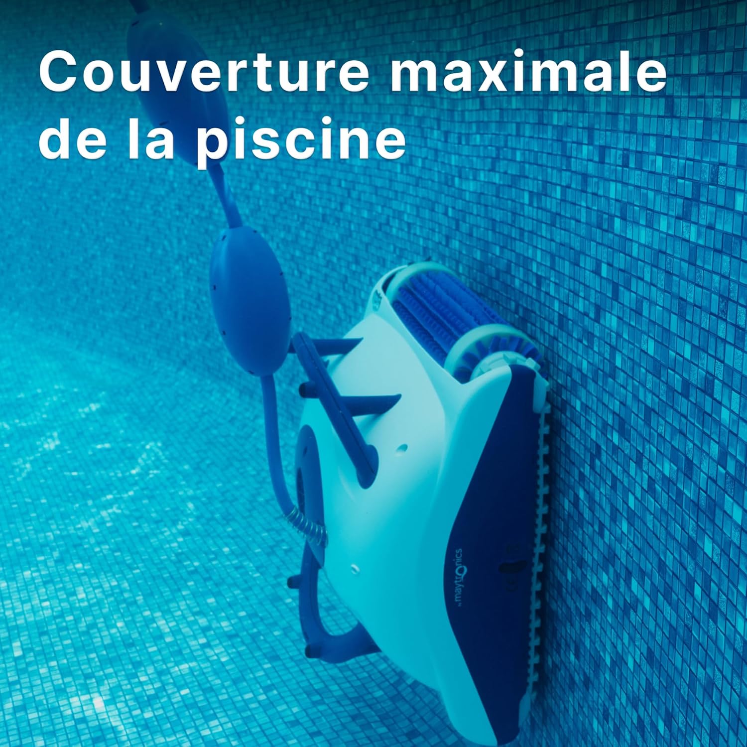 Dolphin Pool UP Robot Nettoyeur électrique avec Fil pour Piscines Hors-Sol jusqu'à 8 mètres de Longueur - Nettoyage des parois - Économie d'énergie