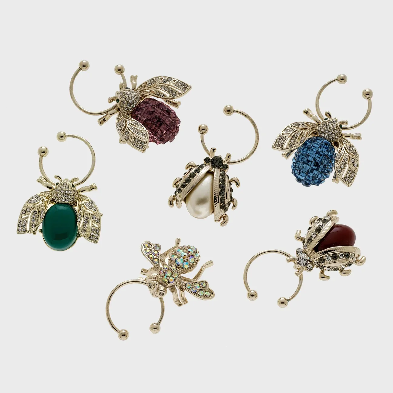 Bedazzled Bee Wine Charms