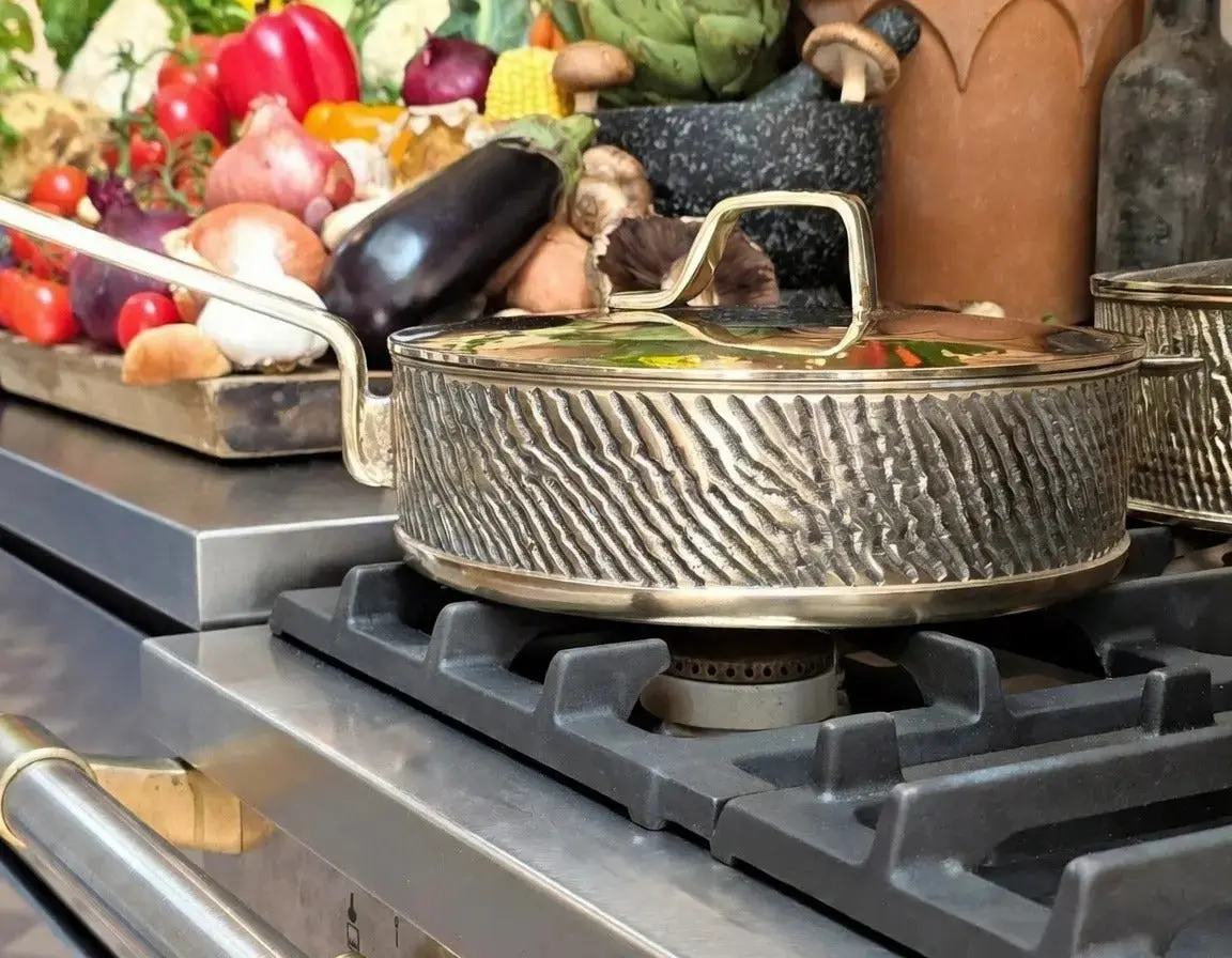 Luxury Heavy Gauge Uncoated Kansa Bronze Sauté Pan – Robustus