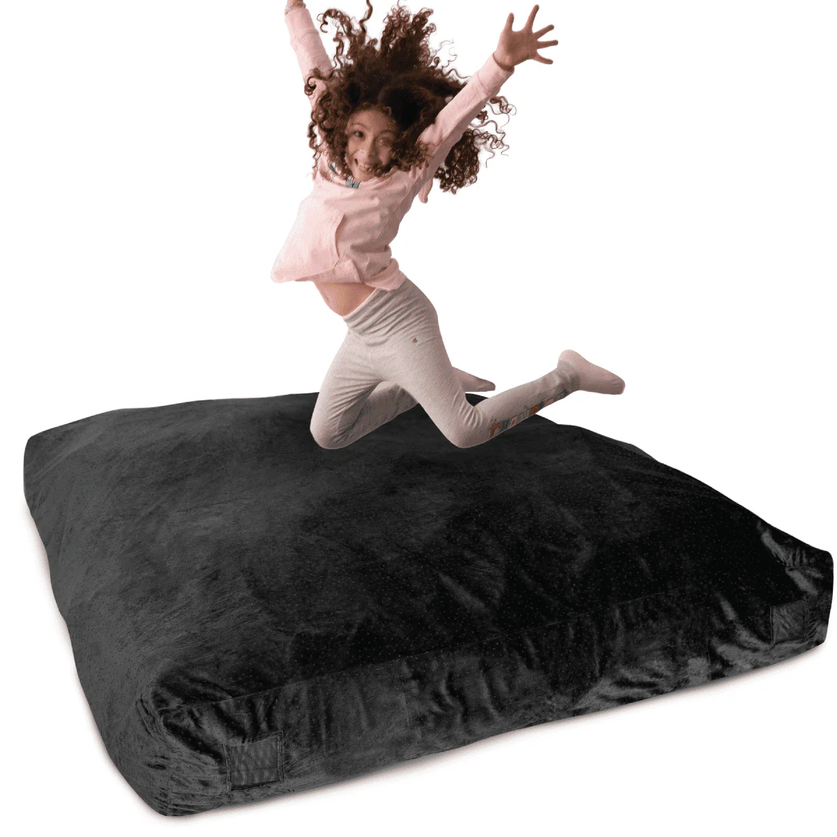 Milliard Crash Pad, Sensory Pad with Foam Blocks for Kids and Adults with Washable Cover (5 feet x 5 feet) Color - Black