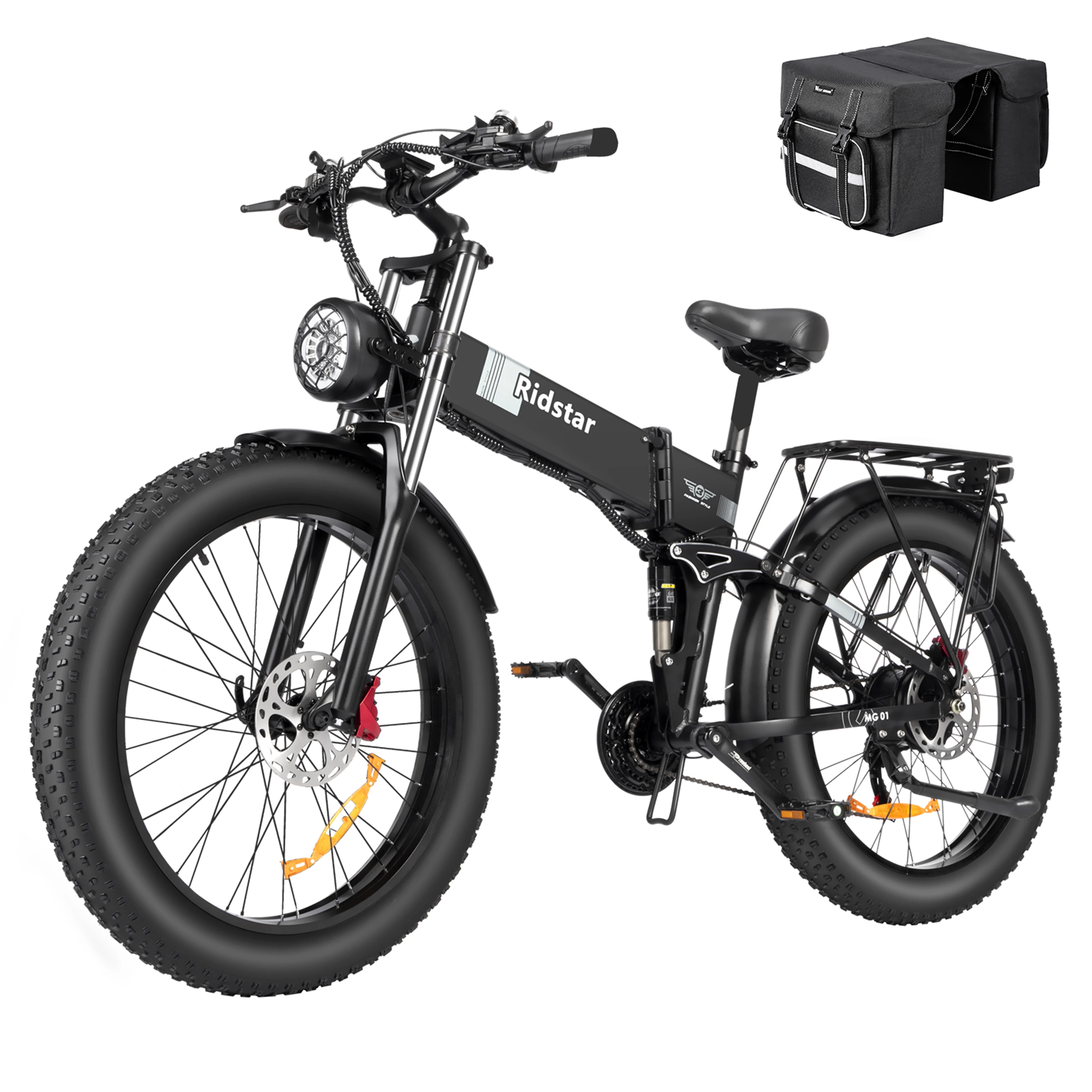 Eletric Bike for Adults 750W Motor 48V 20Ah Removable Battery 26?? Fat Tire Folding E-Bike Shimano 21-Speed MTB Cycling UL2849