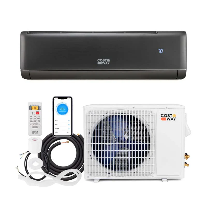 22 000 BTU Wifi képes mini split klímaberendezés fűtéssel, 21 SEER2 208-230V Inverteres Split AC egység hőszivattyúval