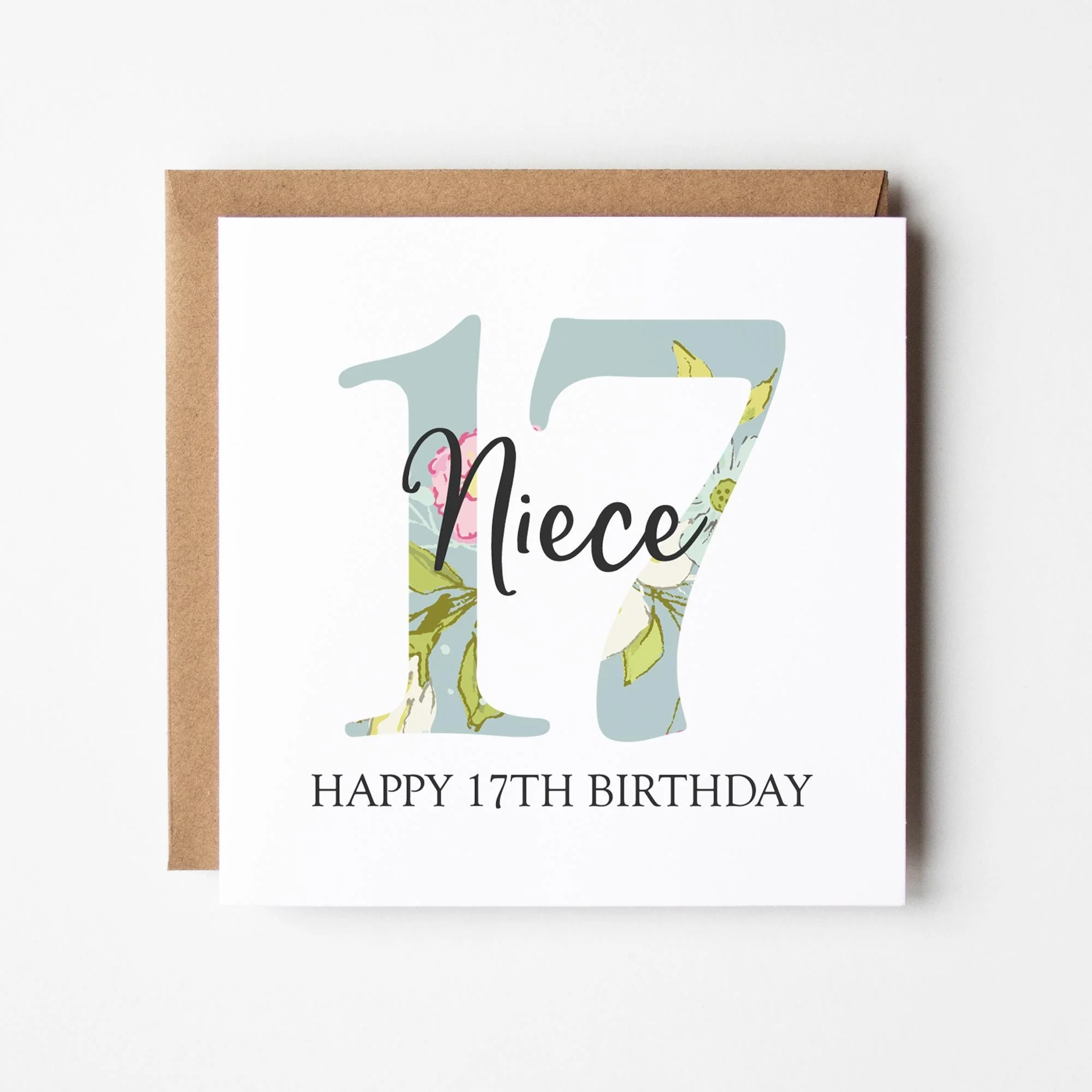Personalised 17th Birthday Card a?�� Girl's 17 Birthday Card a?�� Girls 17th Birthday Card a?��