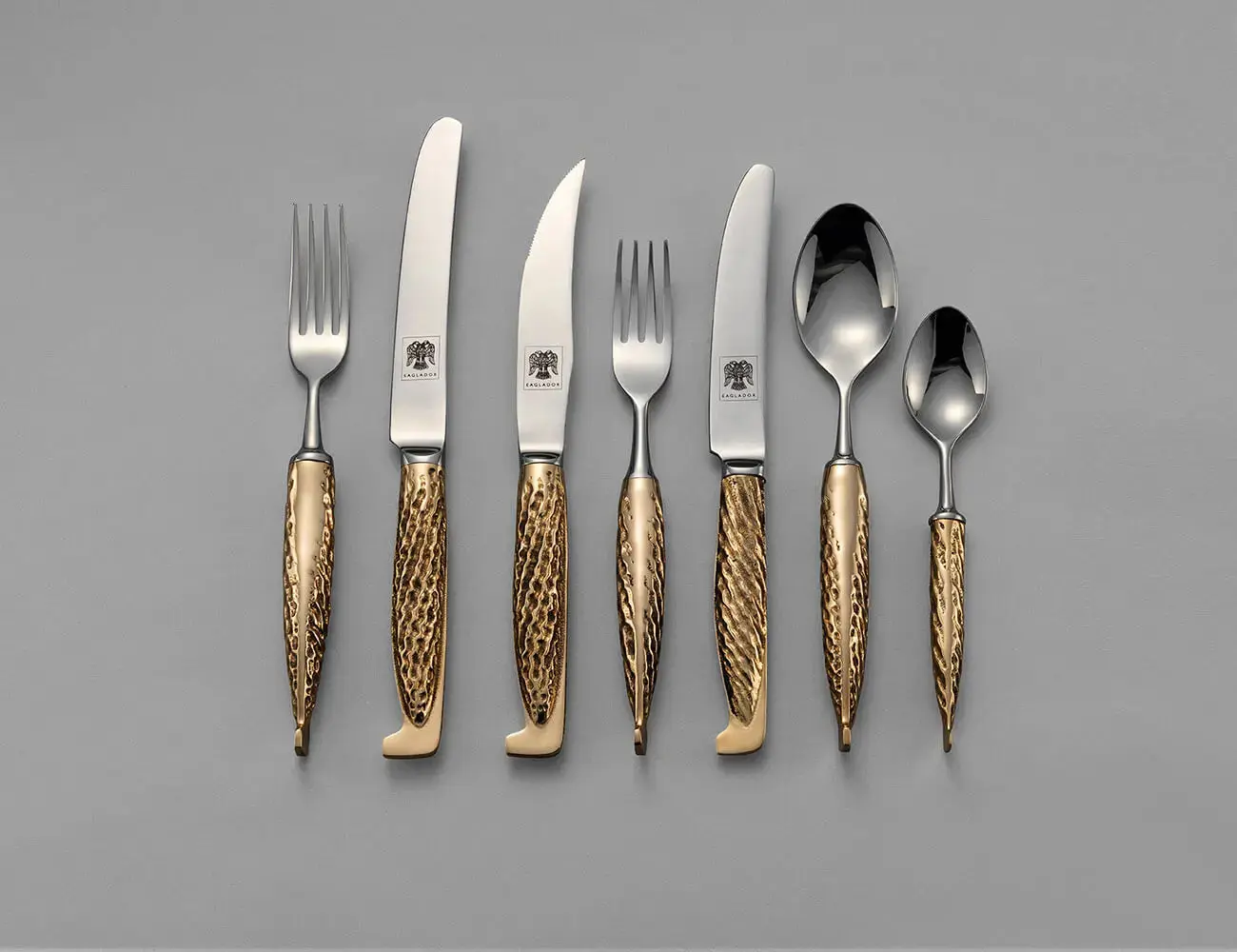 Handcrafted Kansa Bronze Cutlery – Complete 7-Piece Set