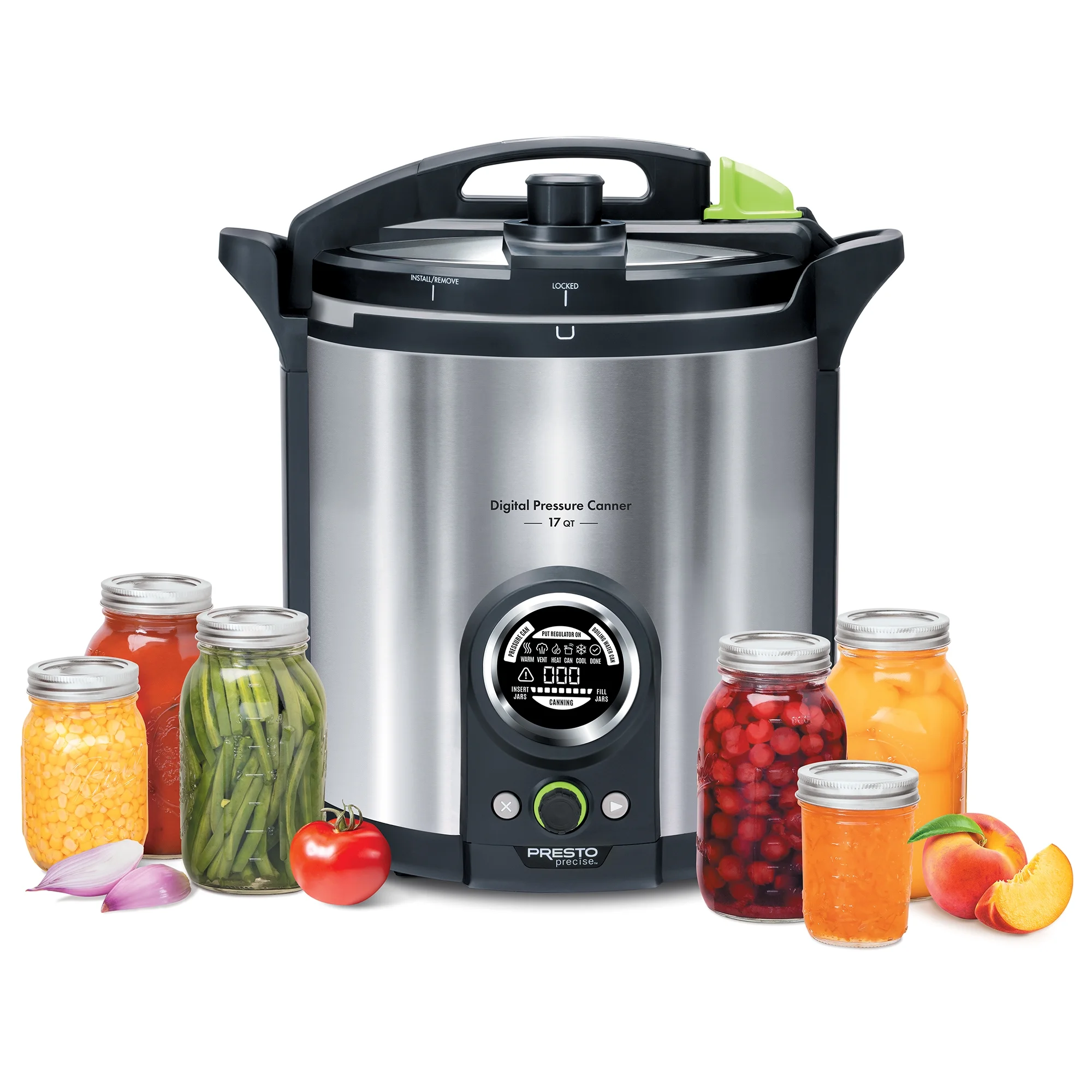 Presto Precise 02152 17 Qt Stainless Steel Electric Pressure Canner, Silver