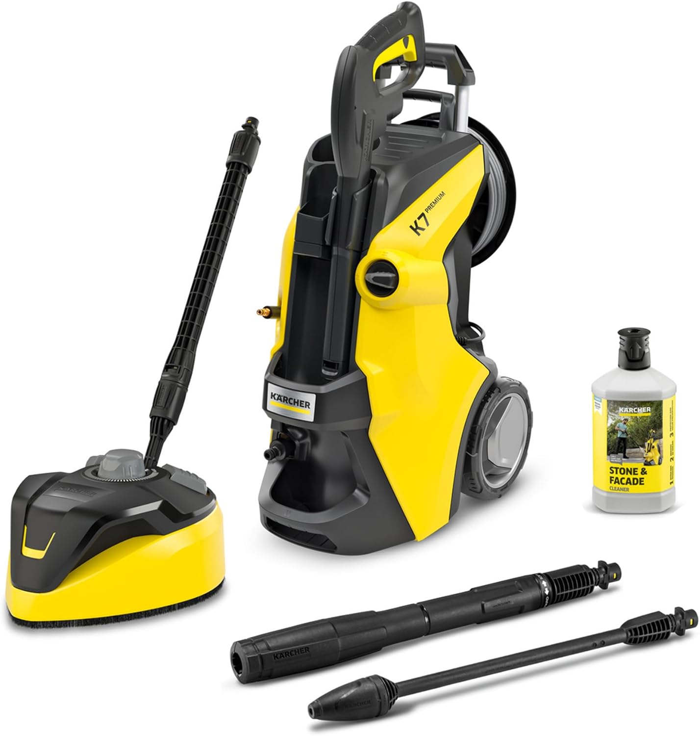 Kärcher Hochdruckreiniger K 7 Premium Power Flex, Druck: max. 180 bar, Fördermenge: 600 l/h, Flächenleistung: 60 m²/h, Gewicht: 17,9 kg, Flex-Hochdruckschlauch, Dreckfräser, Strahlrohr