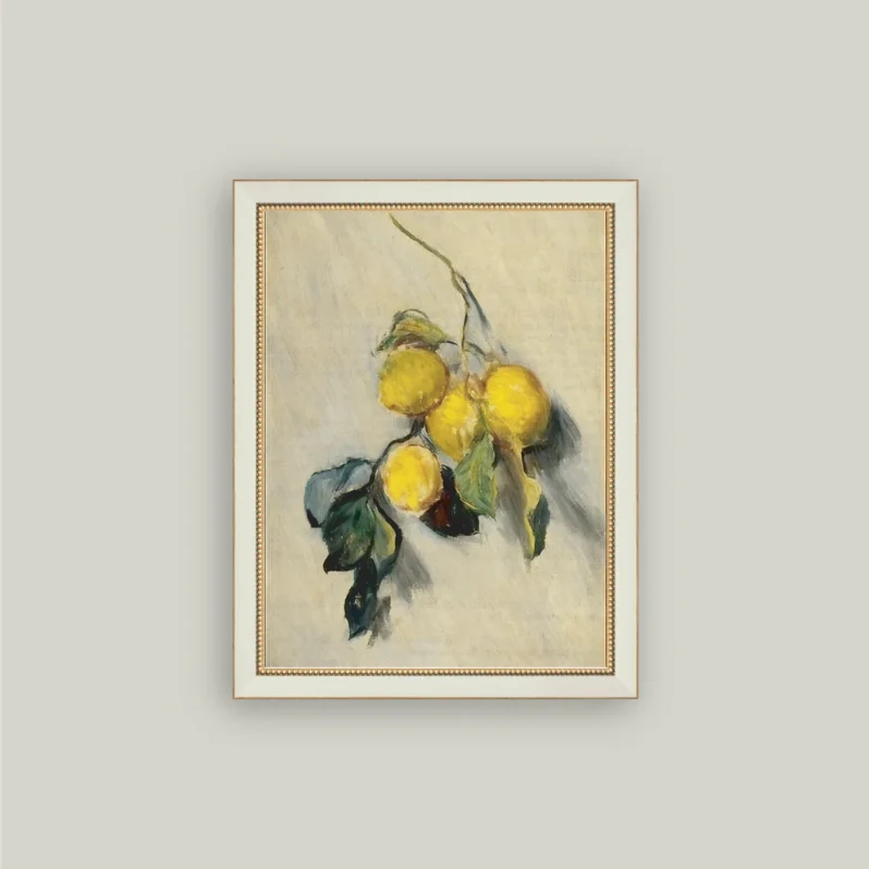 Branch of a Lemon Tree Framed Antique Inspired Art