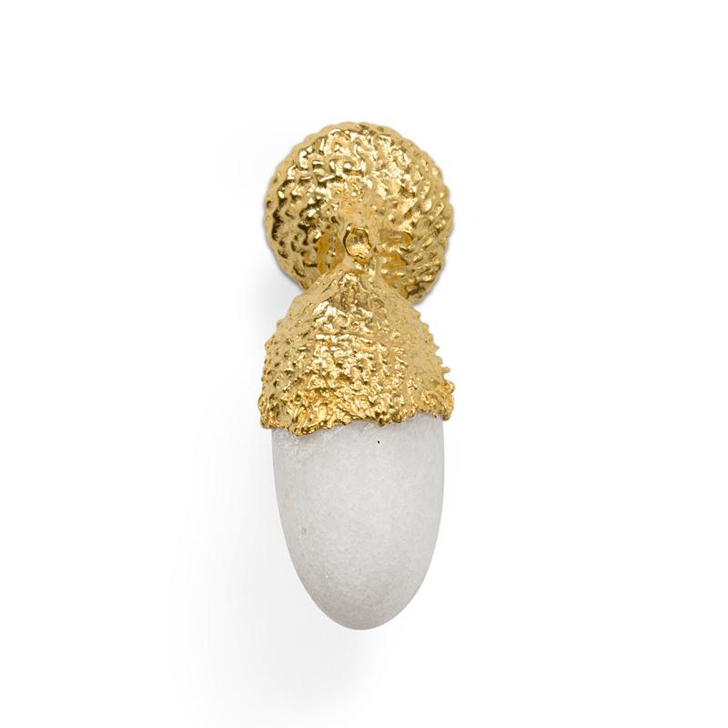 Acorn Drawer Handle, White