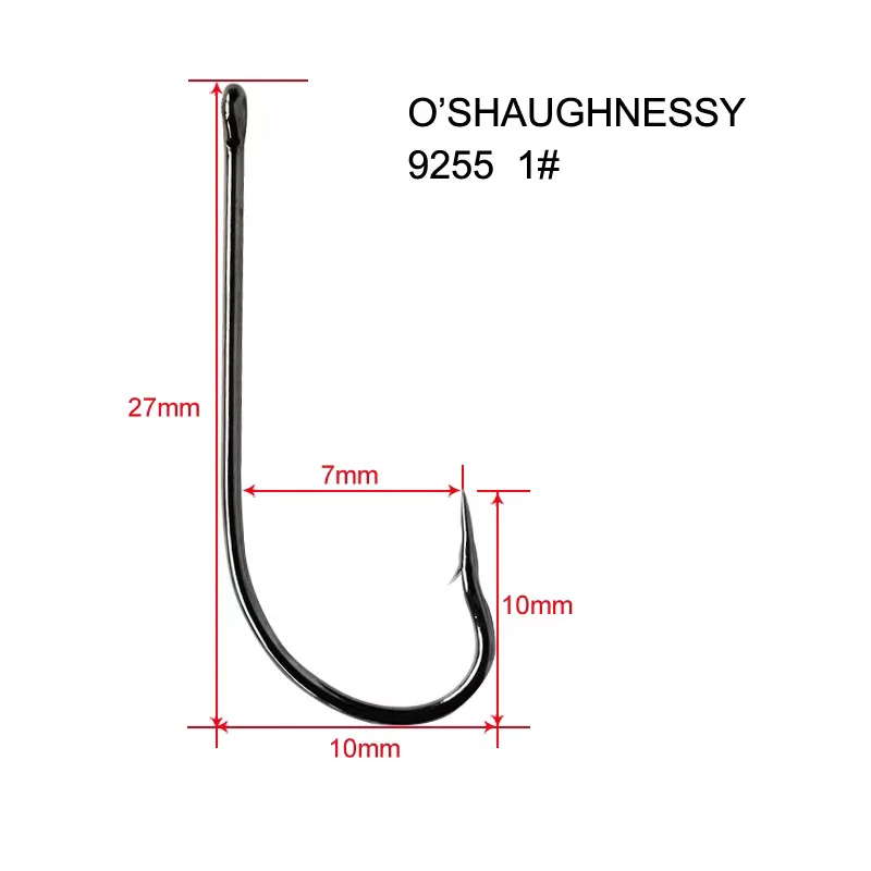 90 pcs 1#Chemically Sharpened O'Shaughnessy Hooks Fishing Tackle