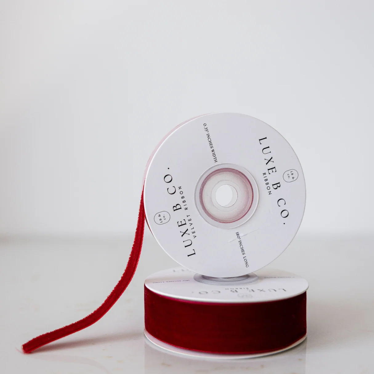 Garnet Red Velvet Ribbon Holiday Decor