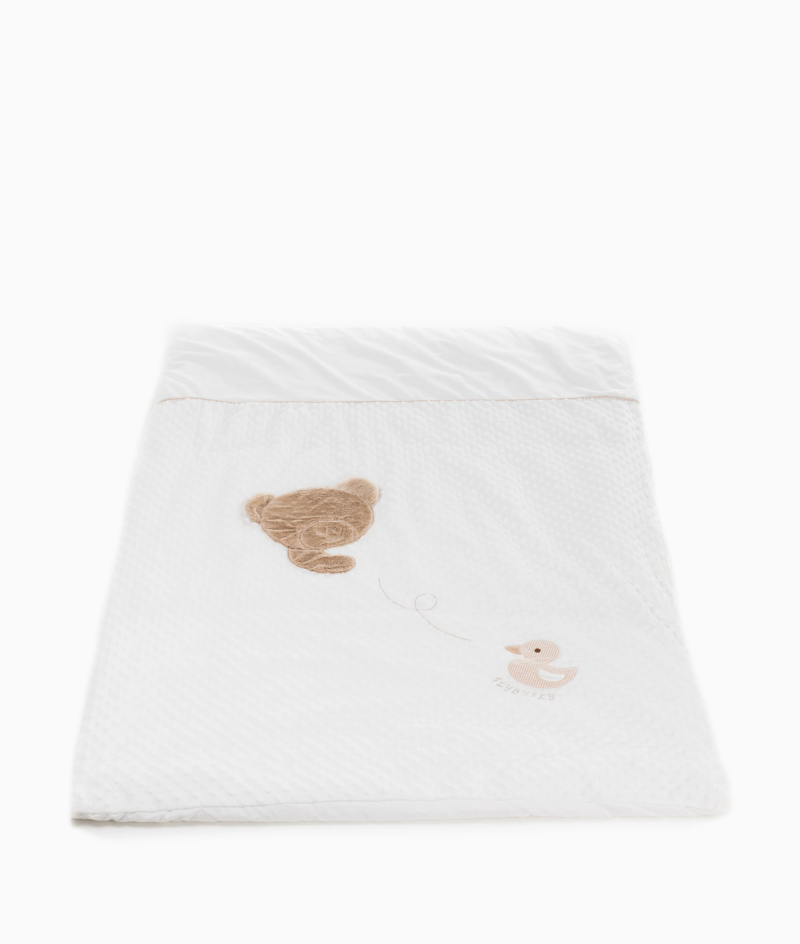 Toddler Bubble Quilt & Cover | White & Beige