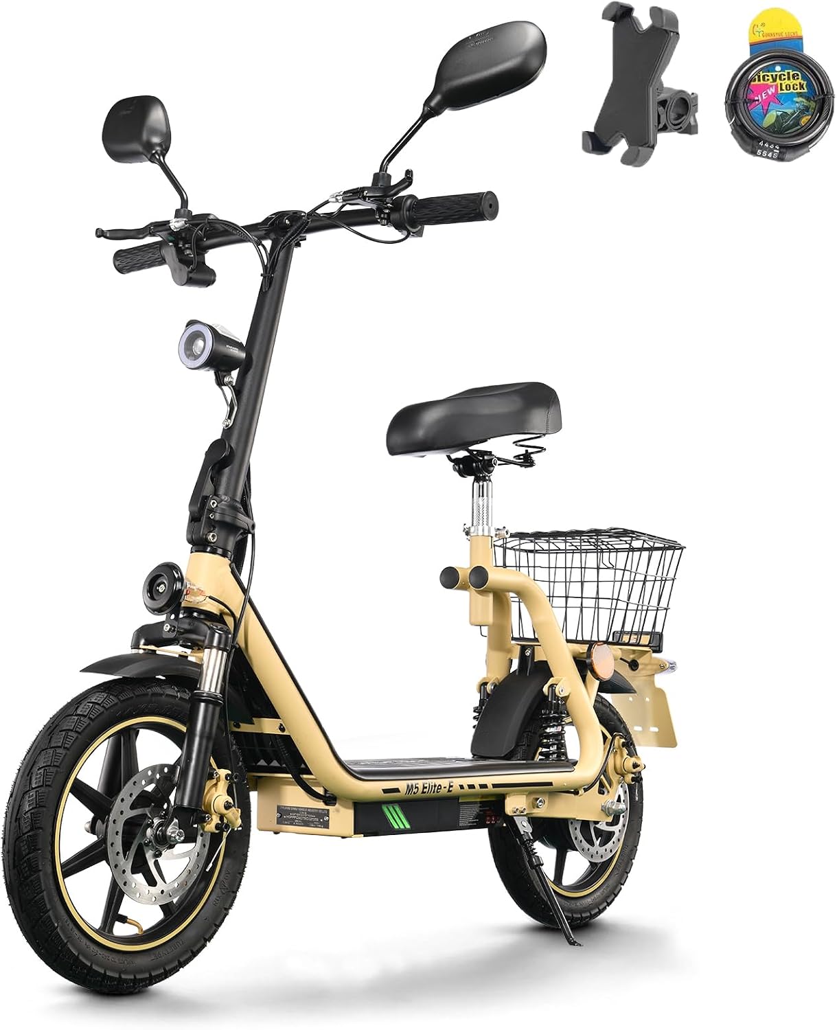 TWOFISH M5 Elite E-Scooter mit Straßenzulassung für Erwachsene, 14 Zoll E Roller 500W Motor mit 48V 13Ah Akku, Doppelfederung E Roller, EEC Zertifiziert, IPX4, 30 km Reichweite