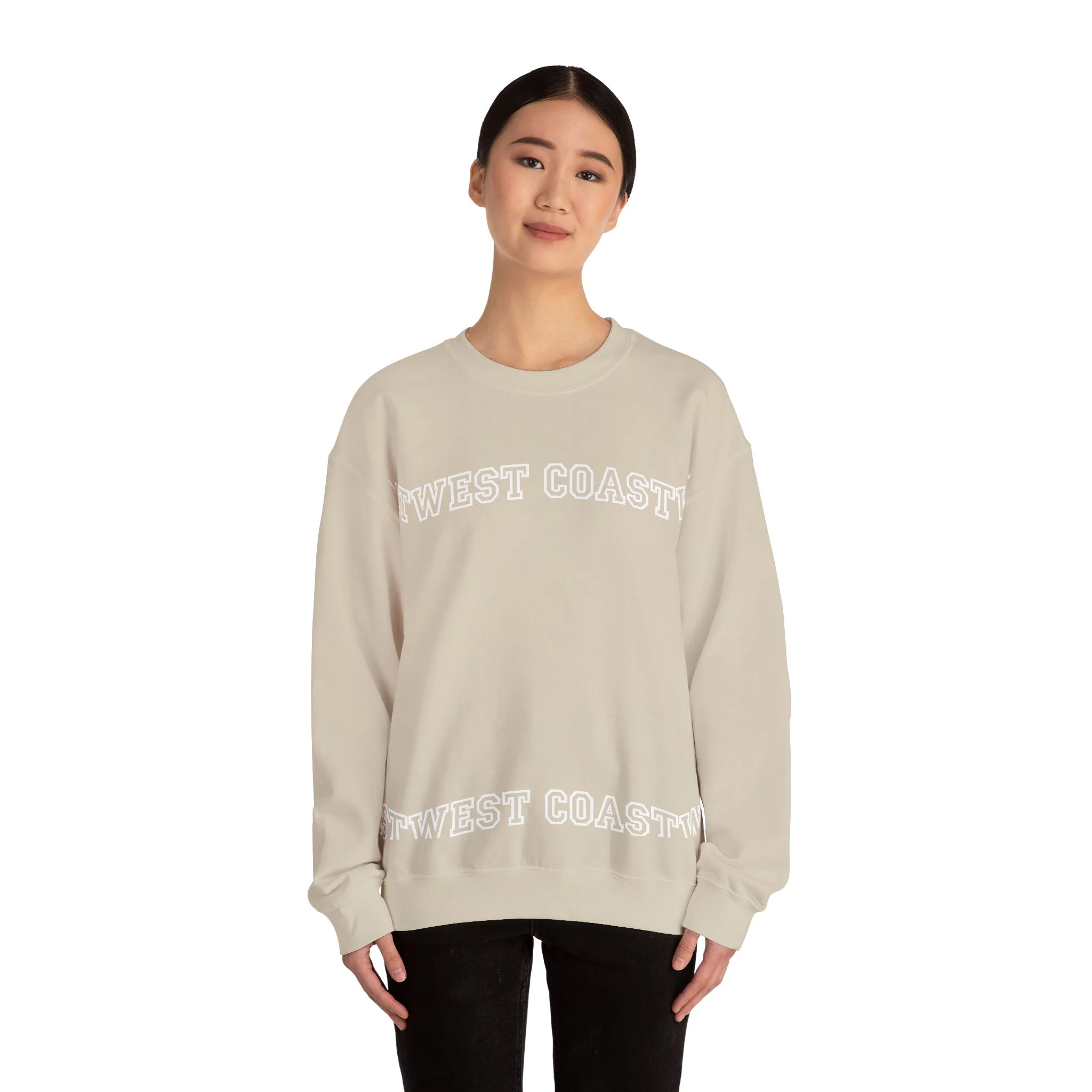 West Coast Crewneck Sweatshirt - Classic Arched Text Pullover