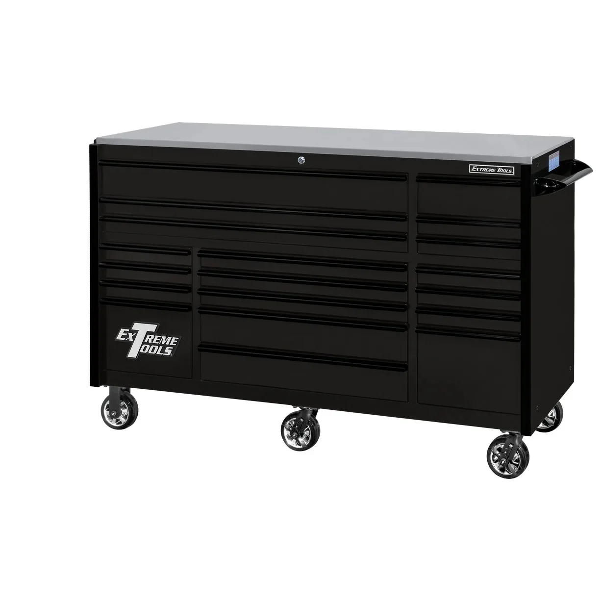 Extreme Tools RX250 Series 72-inch x 30-inch Rolling Cart – 19 Drawers – 250 lb Drawer Slides
