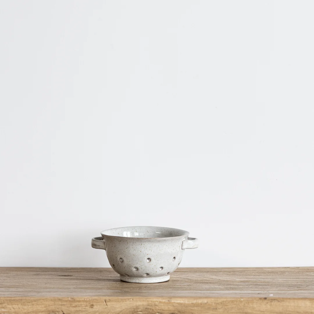 Two Handle Gray Berry Bowl