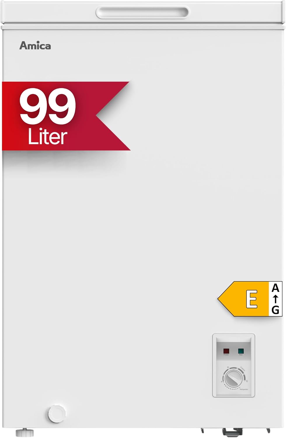 Amica GT 311 105 W Gefriertruhe / Weiß / 100 Liter / elektronische Steuerung / 1 Gefrierkorb