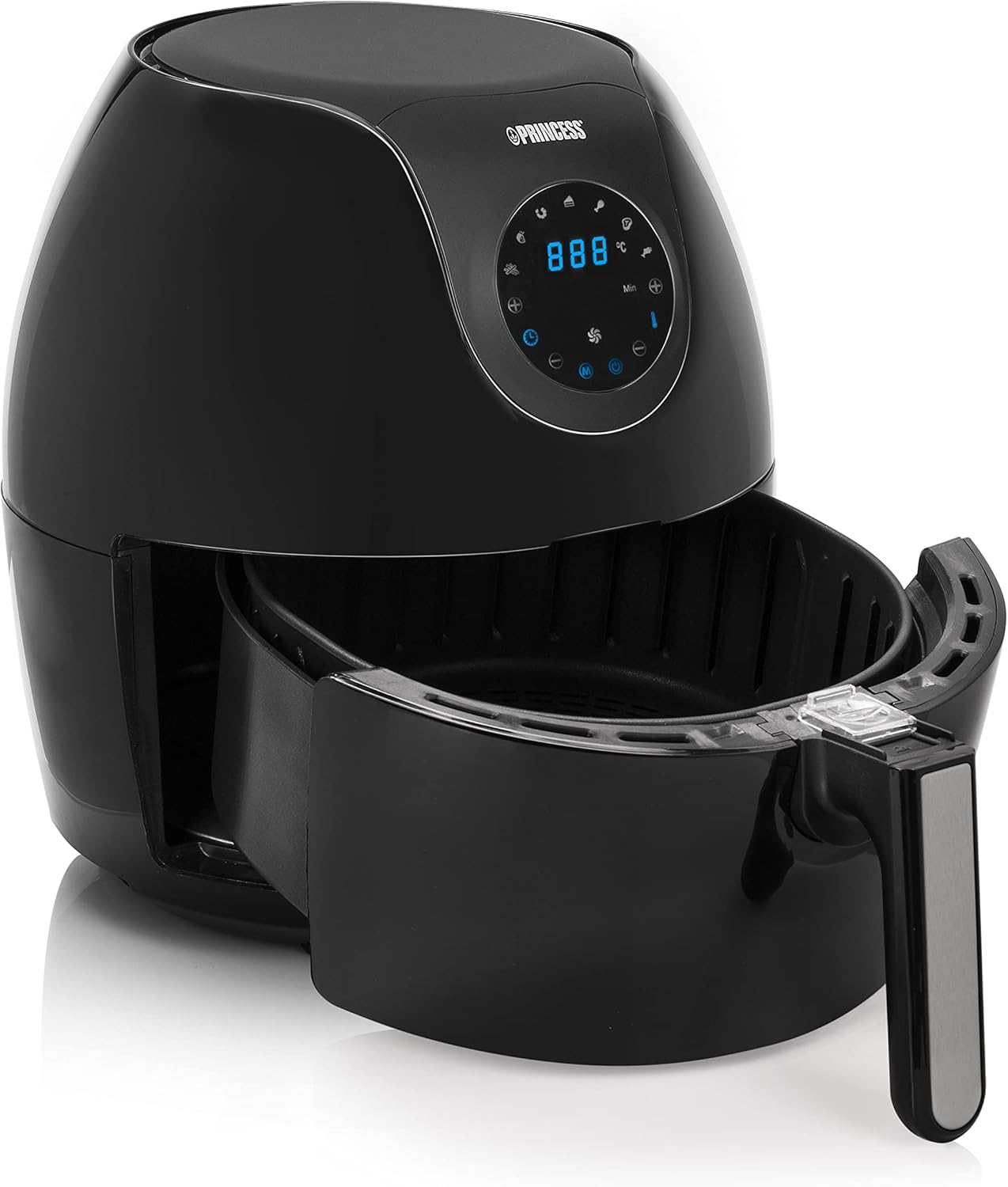 Princess Deluxe Oven Air Fryer - 11L - 1800W - Digital Touch Screen - 10 Preset Programs - Poultry and Basket Included - Stainless Steel - 182075